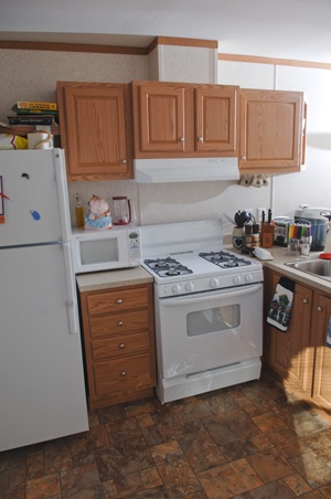 Kitchen of a new manufactured home